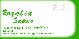 rozalia seper business card